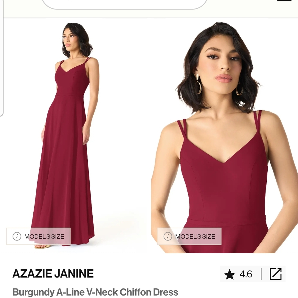 Azazie JANINE Burgundy Red A-Line Sleeveless Maxi Dress